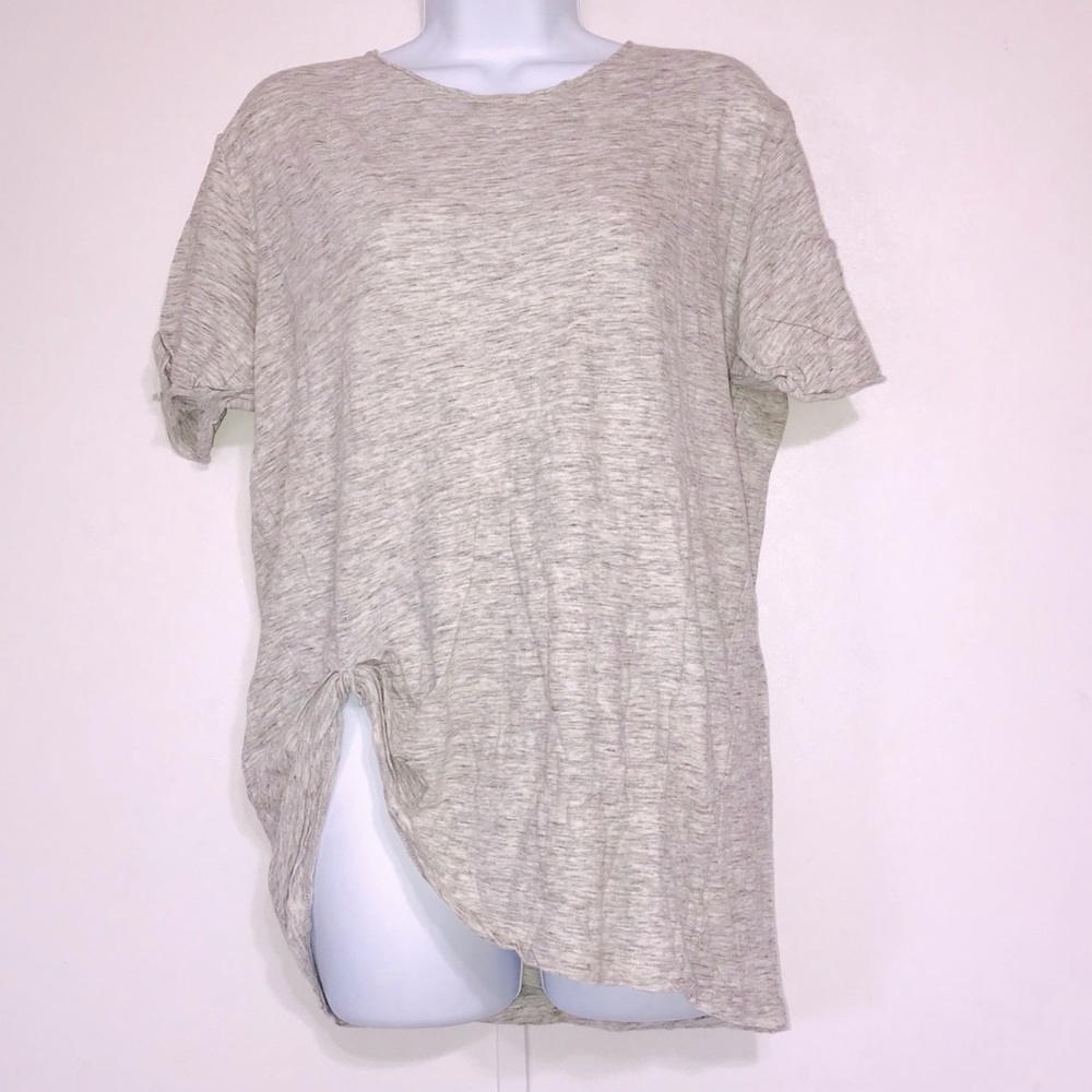 Blue Life Side Knot Heathered Grey Tee Small